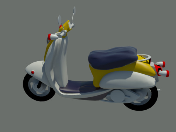 3d model of vespa scooter - vespa.max by Animation Anchor Line