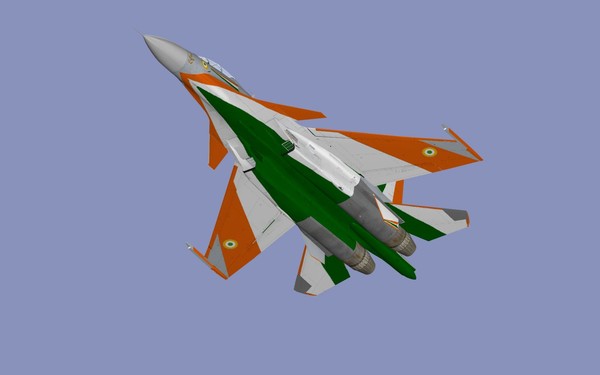 3dsmax su-30mki iaf russian - SU-30MKI... by mach 3 graphics