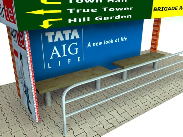 3ds max city bus stop - Bus-stop by Rajeevkv