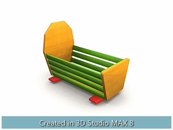 wooden toys cradle house 3d max - Wooden Toys... by I_Megaman_I