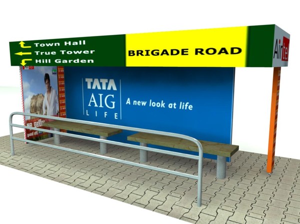 3ds max city bus stop - Bus-stop by Rajeevkv
