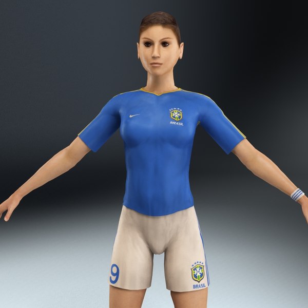 female football player rigged 3d model - Football Rigged Female A... by ES3DStudios