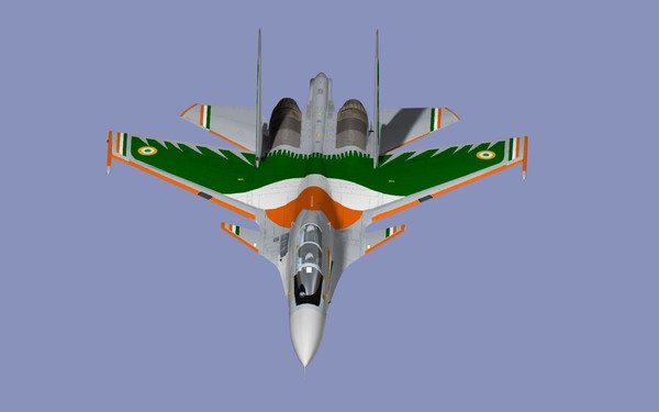 3dsmax su-30mki iaf russian - SU-30MKI... by mach 3 graphics
