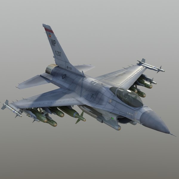 3d model f16c falcon usaf jet fighter - F16C Falcon USAF VRay... by ES3DStudios