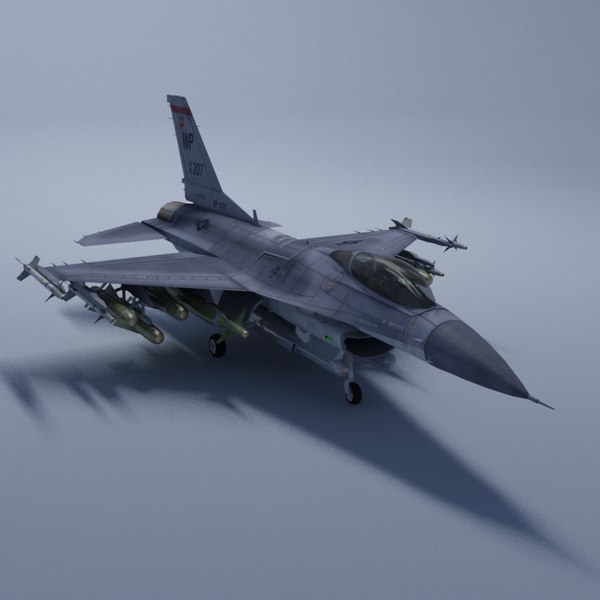 3d model f16c falcon usaf jet fighter - F16C Falcon USAF VRay... by ES3DStudios
