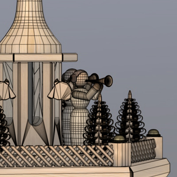 german christmas decoration pyramids 3d model - Christmas Pyramid by PictureFactory