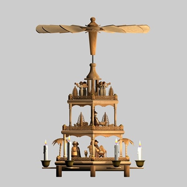 german christmas decoration pyramids 3d model - Christmas Pyramid by PictureFactory