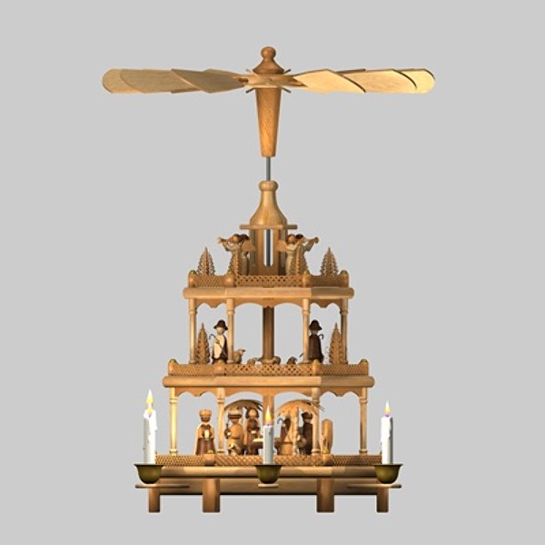 german christmas decoration pyramids 3d model - Christmas Pyramid by PictureFactory