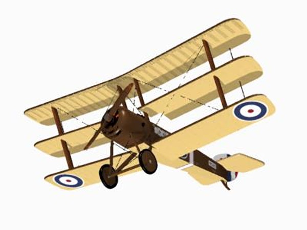 sopwith triplane fighter 3d model - Sopwith Triplane by pbratt