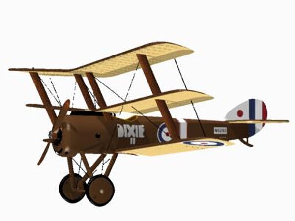 sopwith triplane fighter 3d model - Sopwith Triplane by pbratt