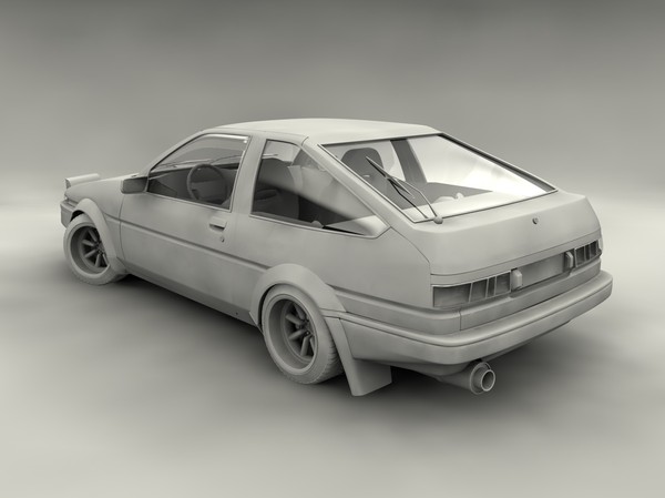 3d model of takumi initial d - Toyota Corolla Ae86 by Larsen_1974
