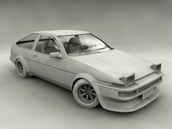 3d model of takumi initial d - Toyota Corolla Ae86 by Larsen_1974
