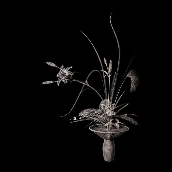 3d model lilly ikebana - Ikebana 001 by Romlin3d