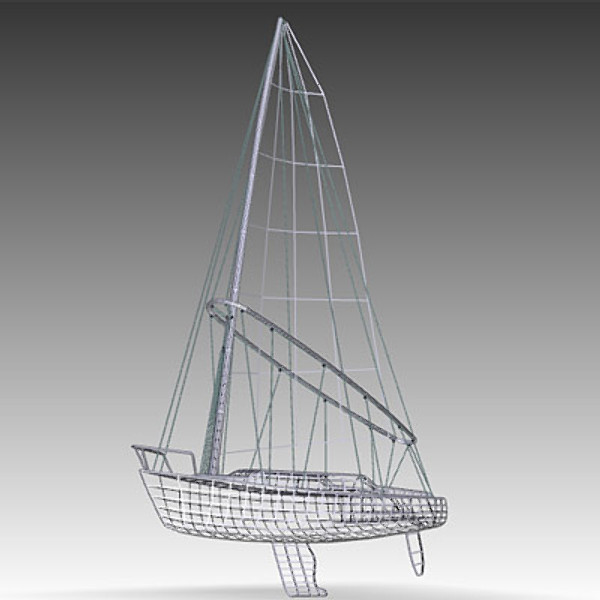 yacht sailboat 3d dxf - Yacht by mostlysquare