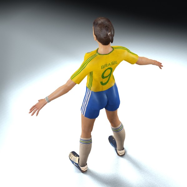 female football player rigged 3d model - Football Rigged Female A... by ES3DStudios