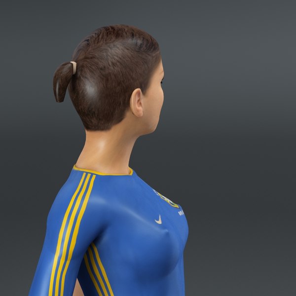 female football player rigged 3d model - Football Rigged Female A... by ES3DStudios