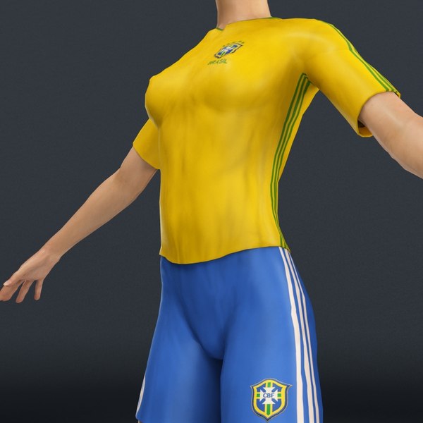 female football player rigged 3d model - Football Rigged Female A... by ES3DStudios