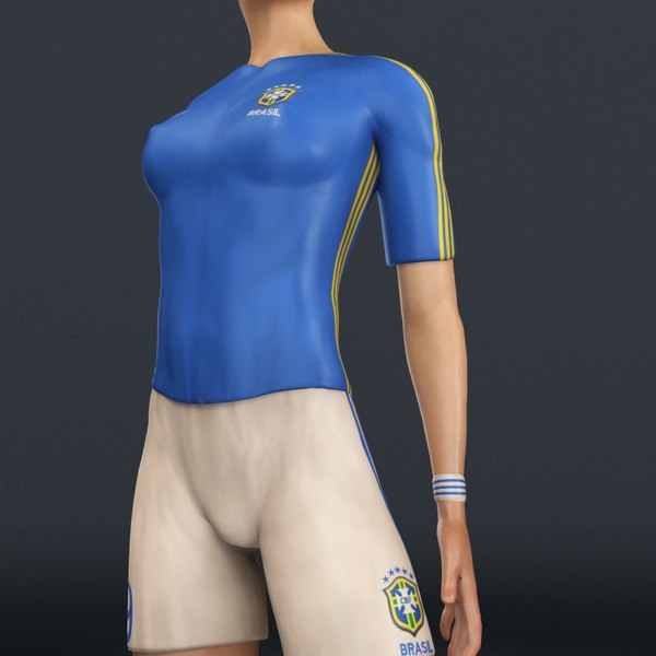 female football player rigged 3d model - Football Rigged Female A... by ES3DStudios