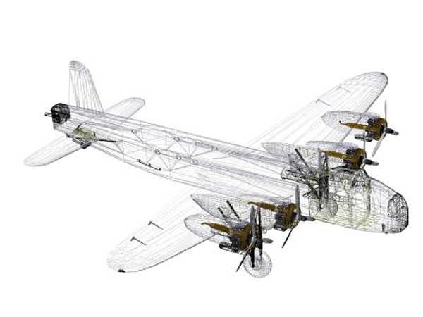 short stirling glider tug 3d model - Short Stirling Glider Tug by pbratt