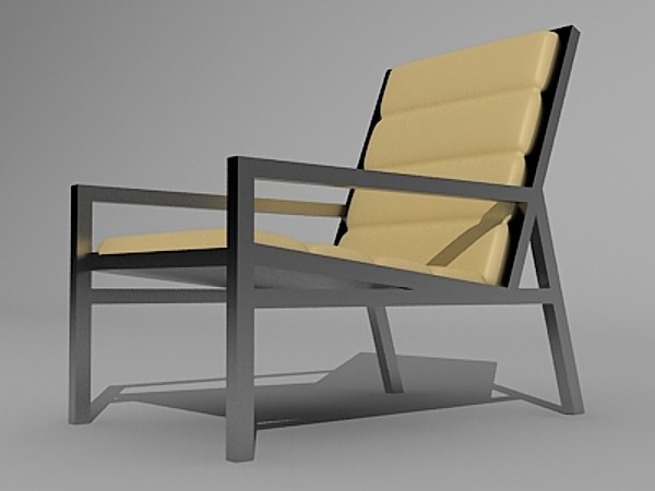 3d model of steel chair - Chair2 by fabelar