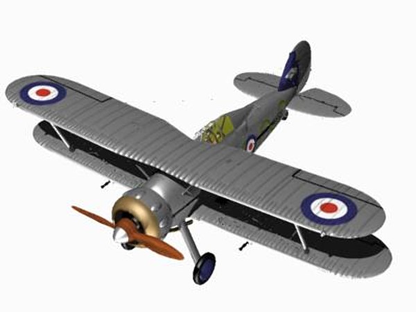3d gloster gladiator fighter mk1 - Gloster Gladiator MK1 by pbratt