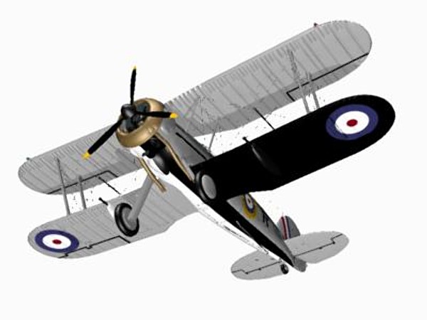 gloster sea gladiator fighter 3d model - Gloster Sea Gladiator by pbratt