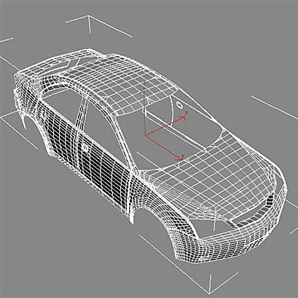 3d modern car body - Car body by QLEE