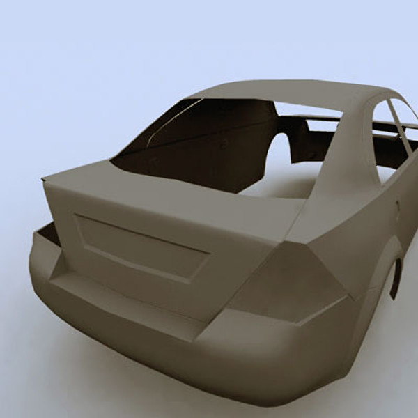 3d modern car body - Car body by QLEE