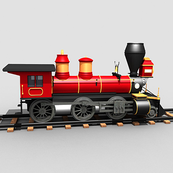 classic pioneer mogul steam locomotive 3d max - Pioneer Mogul Locomotive by Sandu_Bublic