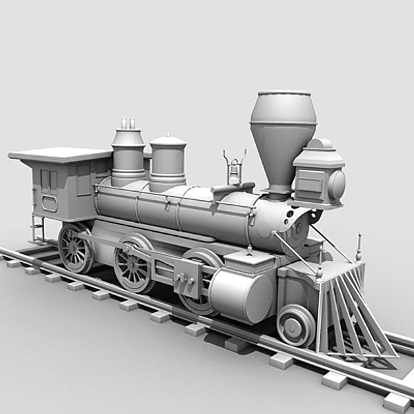 classic pioneer mogul steam locomotive 3d max - Pioneer Mogul Locomotive by Sandu_Bublic