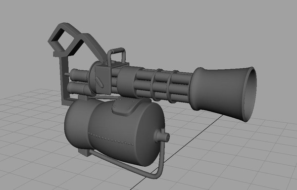spinning minigun sascha 3d ma - Spinning Minigun Sascha by robman88