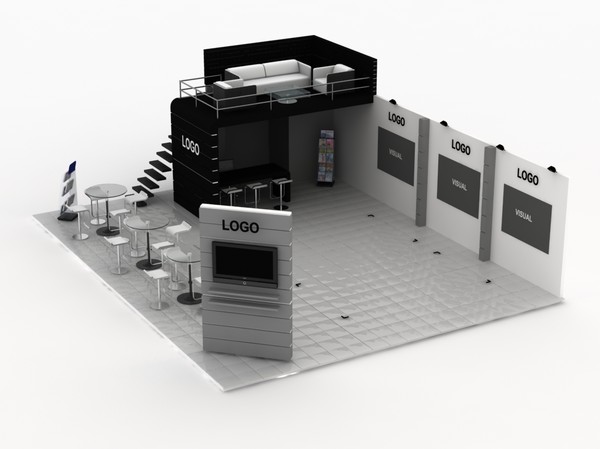 exhibiton stand 3d model - exhibition stand by luledesign