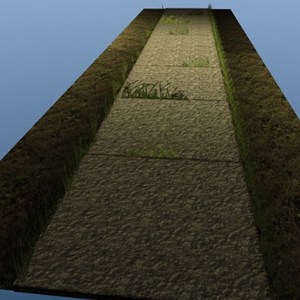 3dsmax sidewalk grass - Sidewalk & Grass by RJRdesign