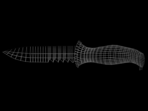 3d model military combat knife - Military Combat Knife by ChrisStolze