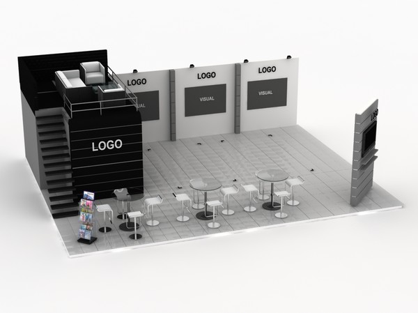 exhibiton stand 3d model - exhibition stand by luledesign