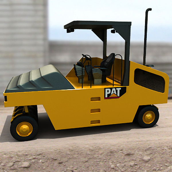 3d pneumatic compactor industrial vehicles - Pneumatic compactor 01 by 3DRivers by 3DRivers