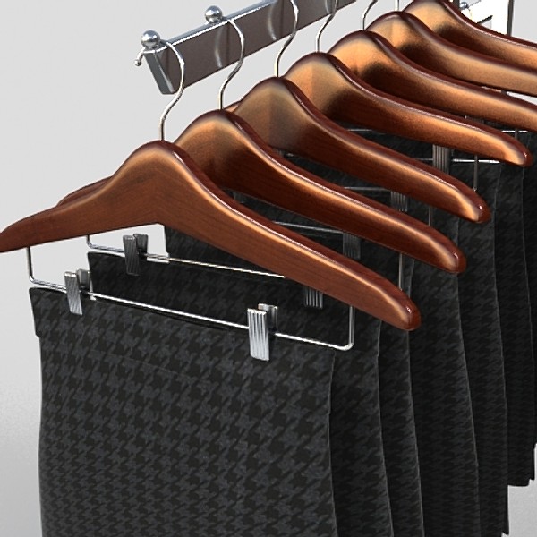 3d model womens skirt rack clothing - skirt rack 2 by monkeyodoom