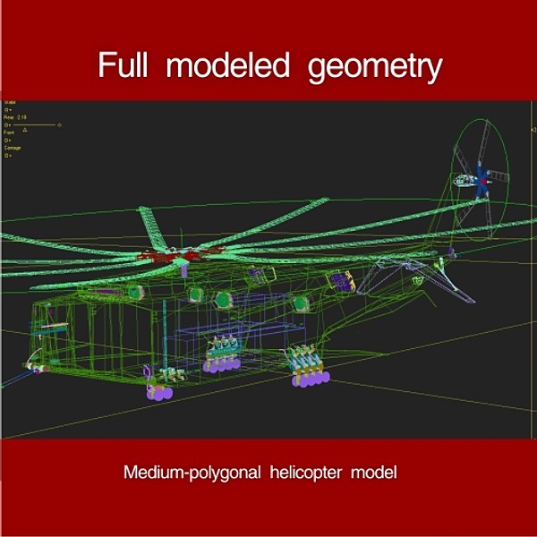 3d model cargo transport helicopter - Transport_helicopter.rar by Zigzain