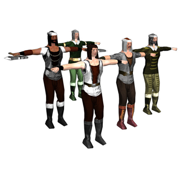 obj character pack medieval - Low Poly Medieval Character Pack by utanmaz