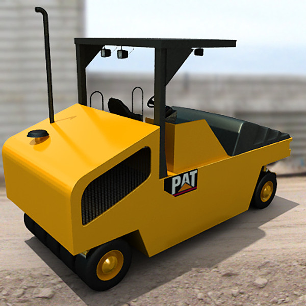 3d pneumatic compactor industrial vehicles - Pneumatic compactor 01 by 3DRivers by 3DRivers