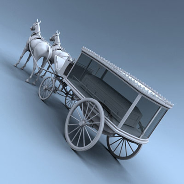 3d hearse - Hearse Set 3ds by QLEE