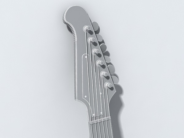 guitar firebird obj - guitar_firebird by monkeyodoom