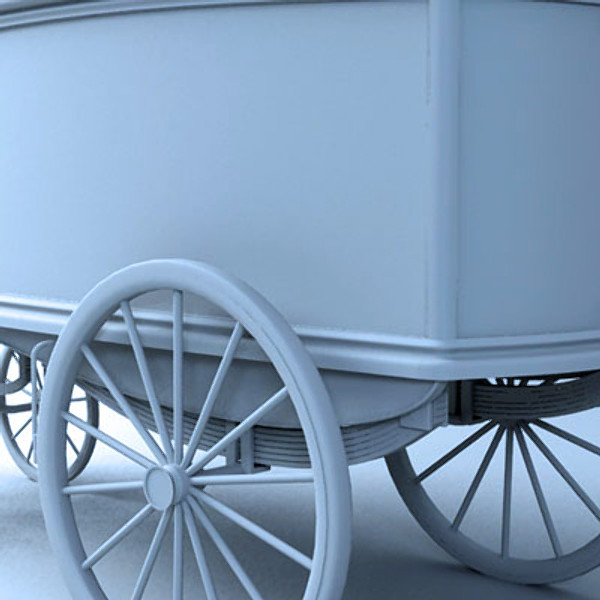 3d hearse - Hearse Set 3ds by QLEE