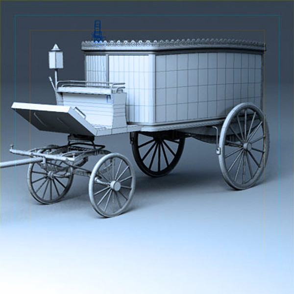 3d hearse - Hearse Set 3ds by QLEE