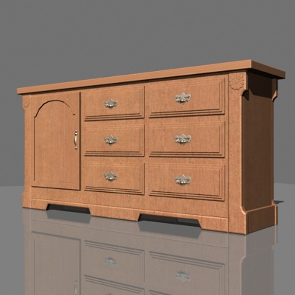 3d model mission dresser - Dresser by mostlysquare