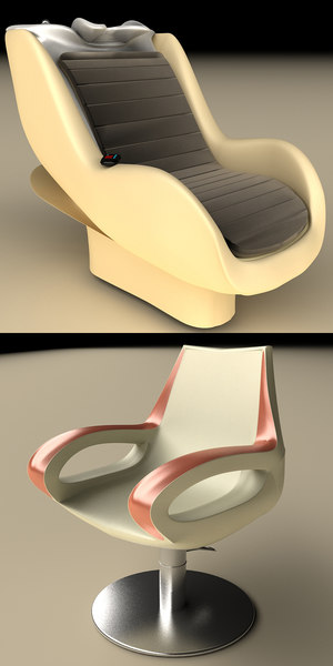 maya shampoo chair modern - Modern Beauty Salon Chair Set... by solarseas