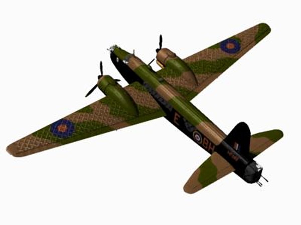 vickers wellington bomber 3d model - Vickers Wellington BX by pbratt