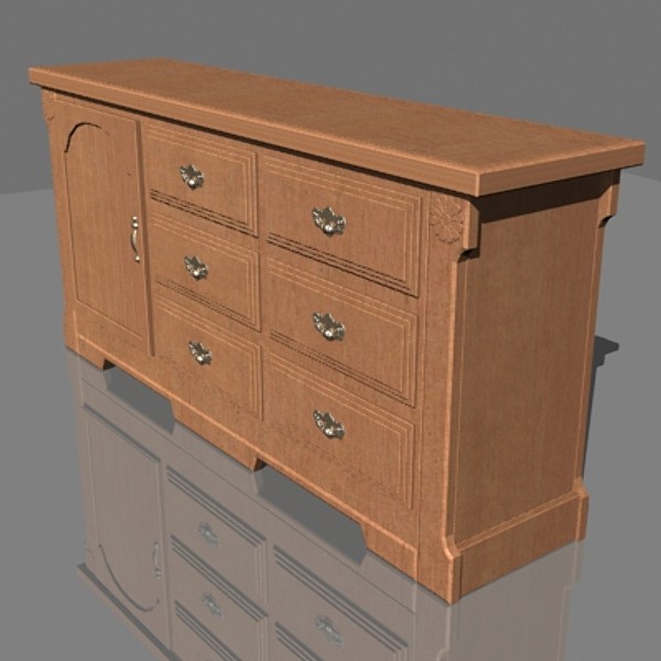 3d model mission dresser - Dresser by mostlysquare