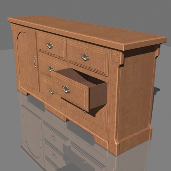 3d model mission dresser - Dresser by mostlysquare