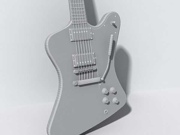 guitar firebird obj - guitar_firebird by monkeyodoom